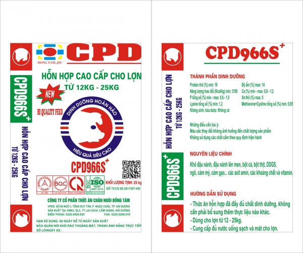 CPD966S+ Hỗn hợp dành cho lợn ngoại siêu nạc từ 10-25 kg